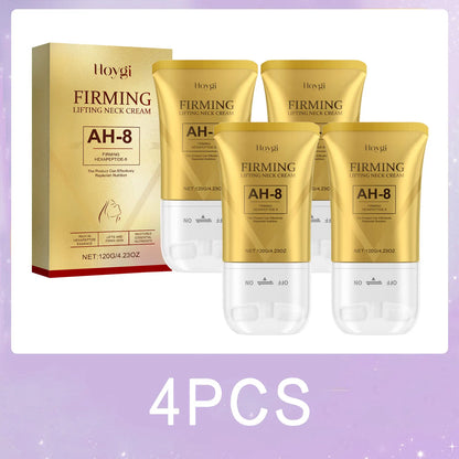 AH-8 Firming Neck Cream with Roller Moisturizing Tightening Lotion Jawline Double Chin Lifting Massage anti Aging Neck Skin Care