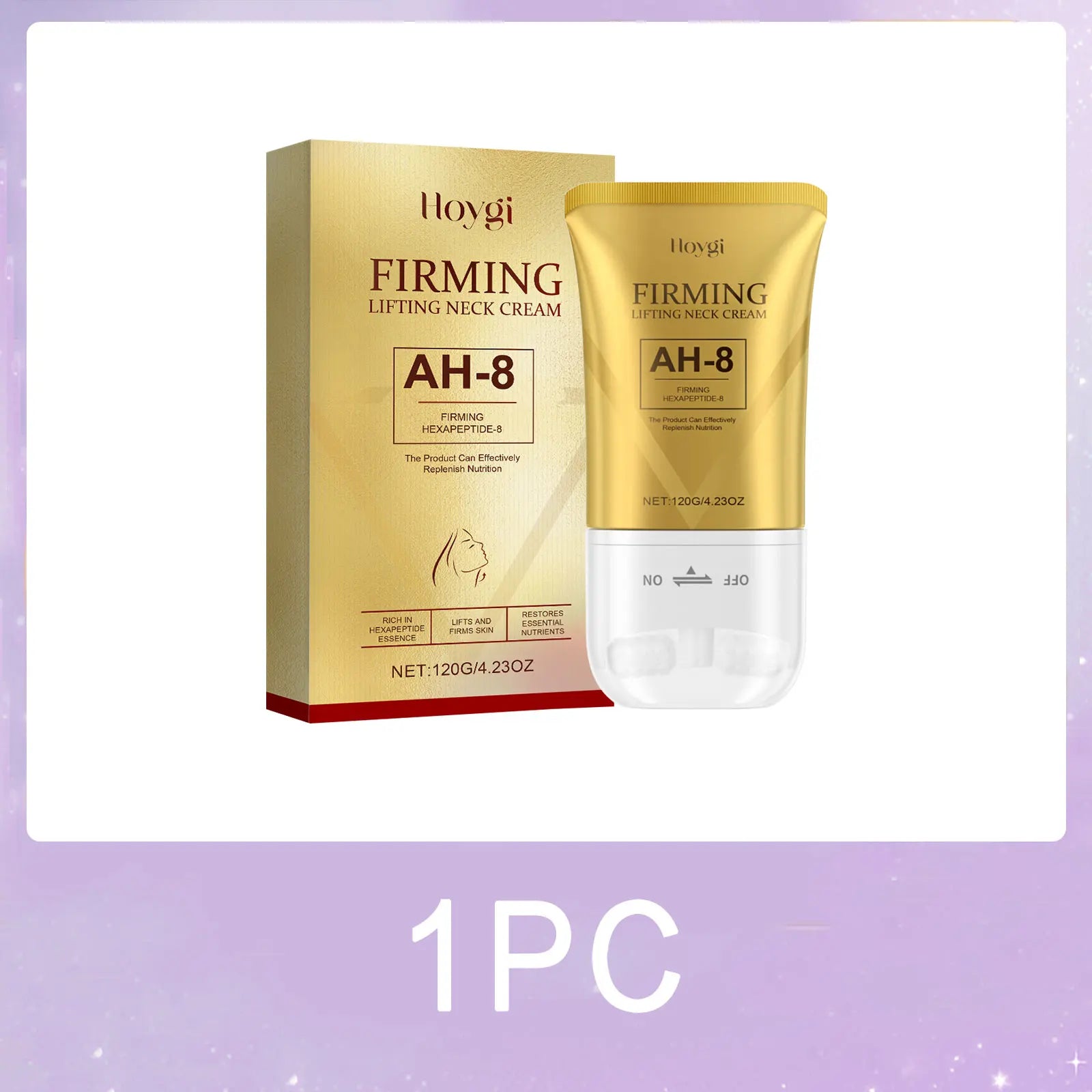 AH-8 Firming Neck Cream with Roller Moisturizing Tightening Lotion Jawline Double Chin Lifting Massage anti Aging Neck Skin Care