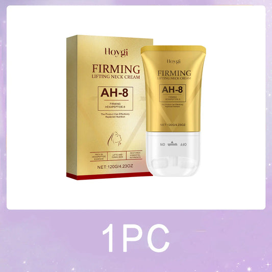 AH-8 Firming Neck Cream with Roller Moisturizing Tightening Lotion Jawline Double Chin Lifting Massage anti Aging Neck Skin Care
