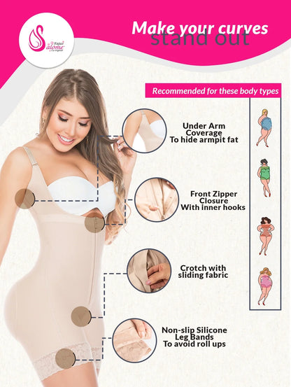 Salome Stage 2 Faja Colombiana Postpartum Girdle Woman Strapless Full Body Shapewear Black 2XL