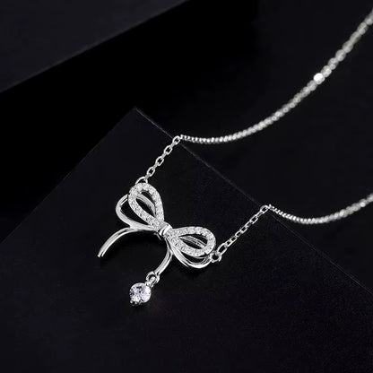 Fashion Pink Planet Heart Zircon Necklace Women Charm Aesthetic Clavicle Chain Necklace Valentines Day Gift Party Jewelry