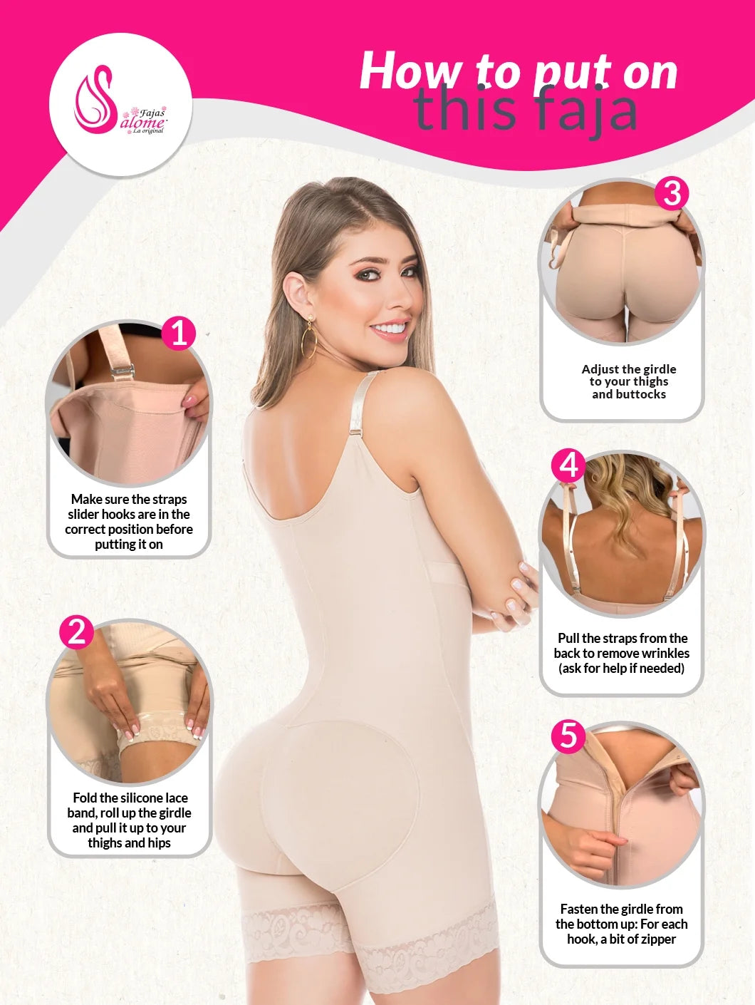 Salome Stage 2 Faja Colombiana Postpartum Girdle Woman Strapless Full Body Shapewear Black 2XL